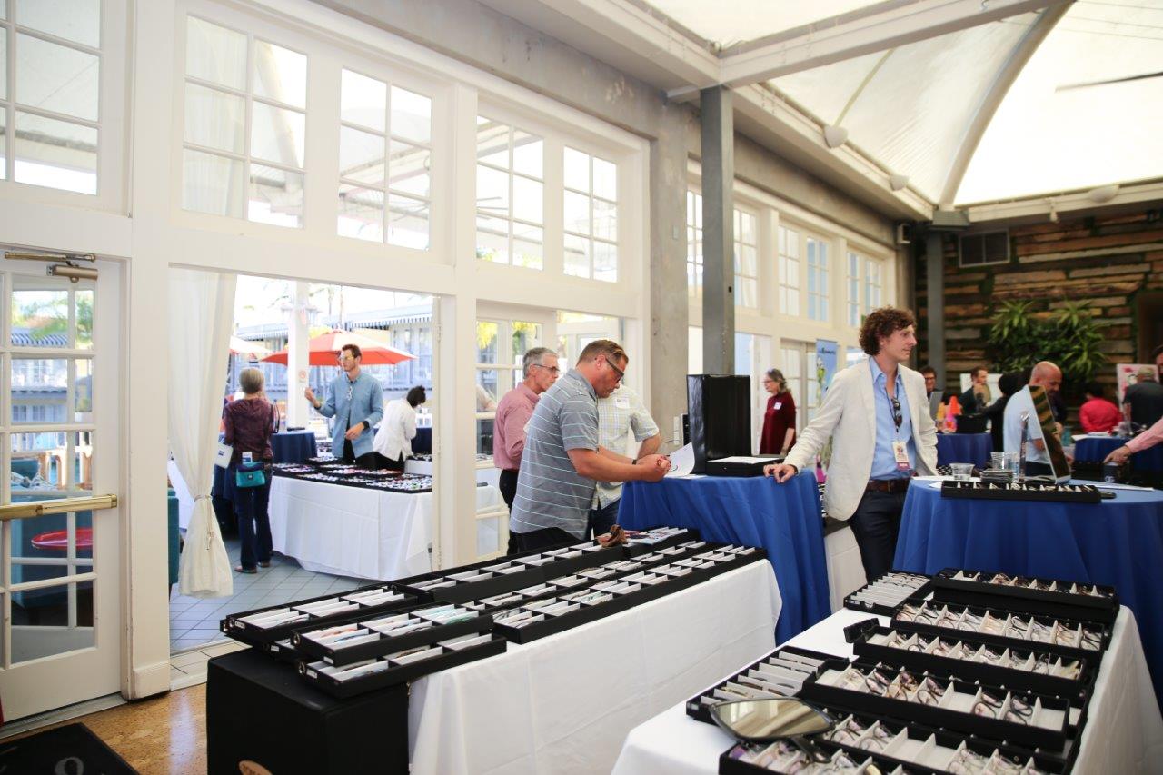 Person looking at framelines at Raise Your Glasses 2018 Event