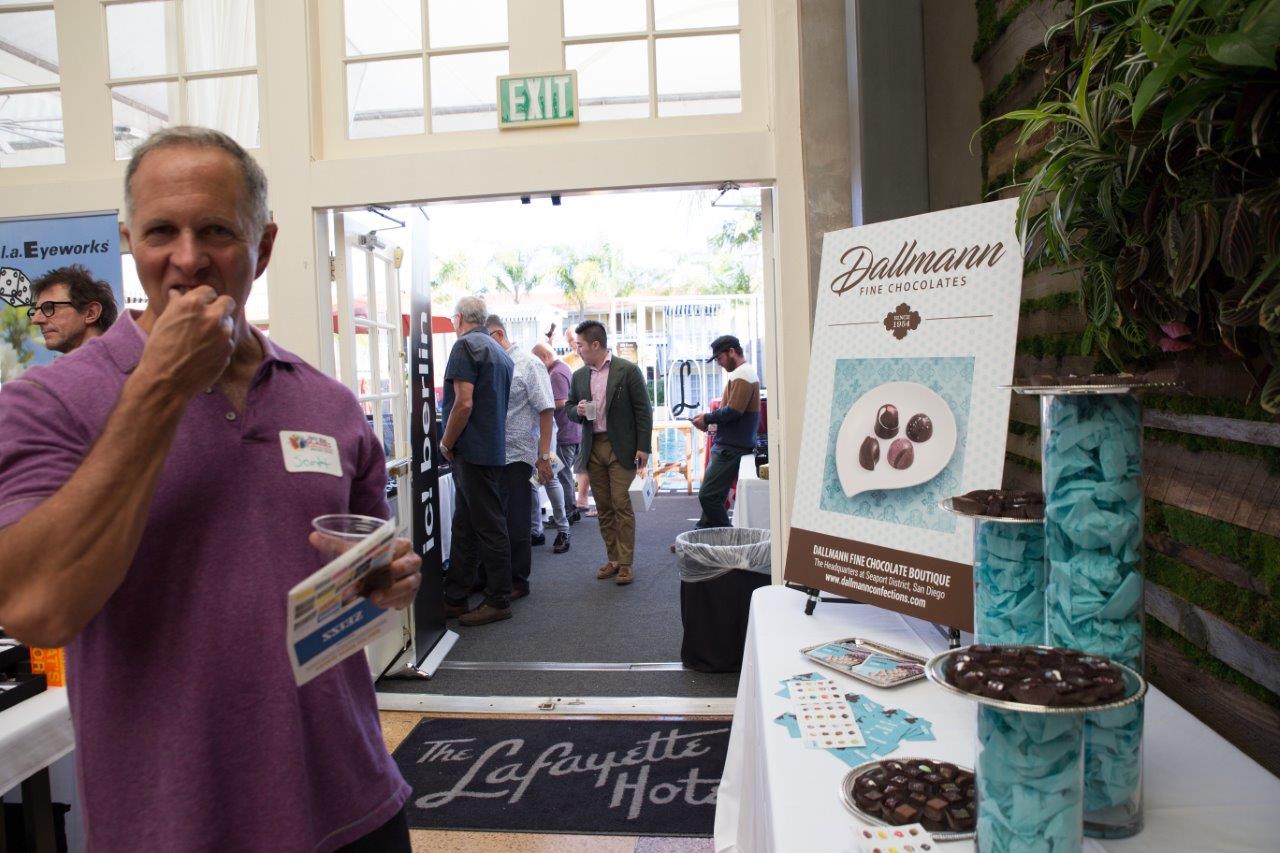 View of outdoor display tables at Raise Your Glasses 2018 Event