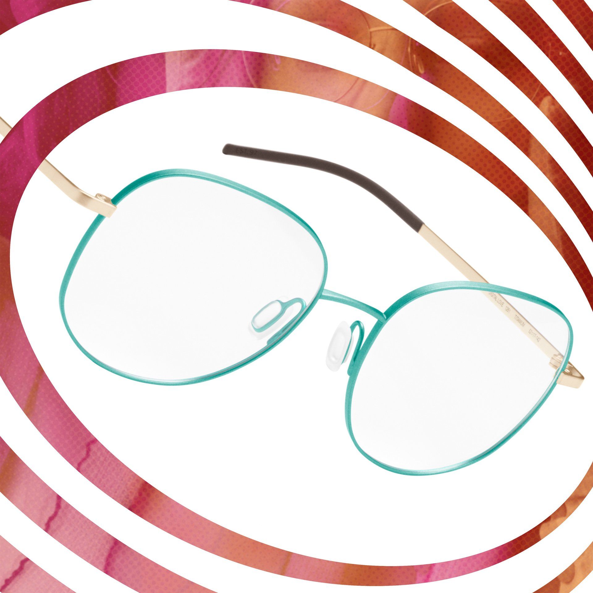 Orgreen's Imaginary Lines frame in teal