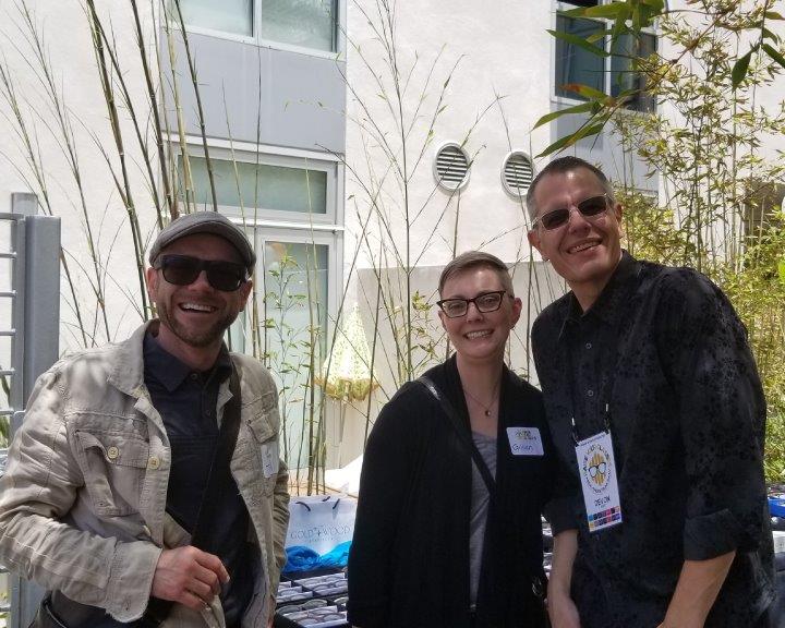 3 people posing at Urban Optiks Optometry 2019 Raise Your Glasses Event