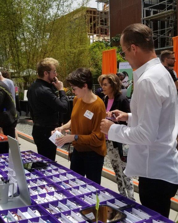 Many shoppers looking at framelines at Raise Your Glasses 2019 Event