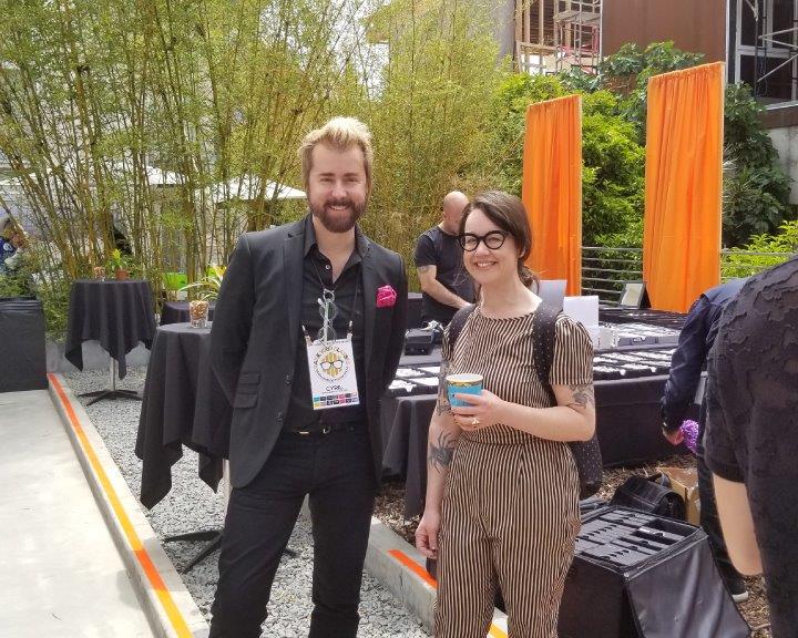 Vendor and guest enjoying 2019 Raise Your Glasses Event