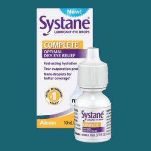 Product box with an eye drop bottle