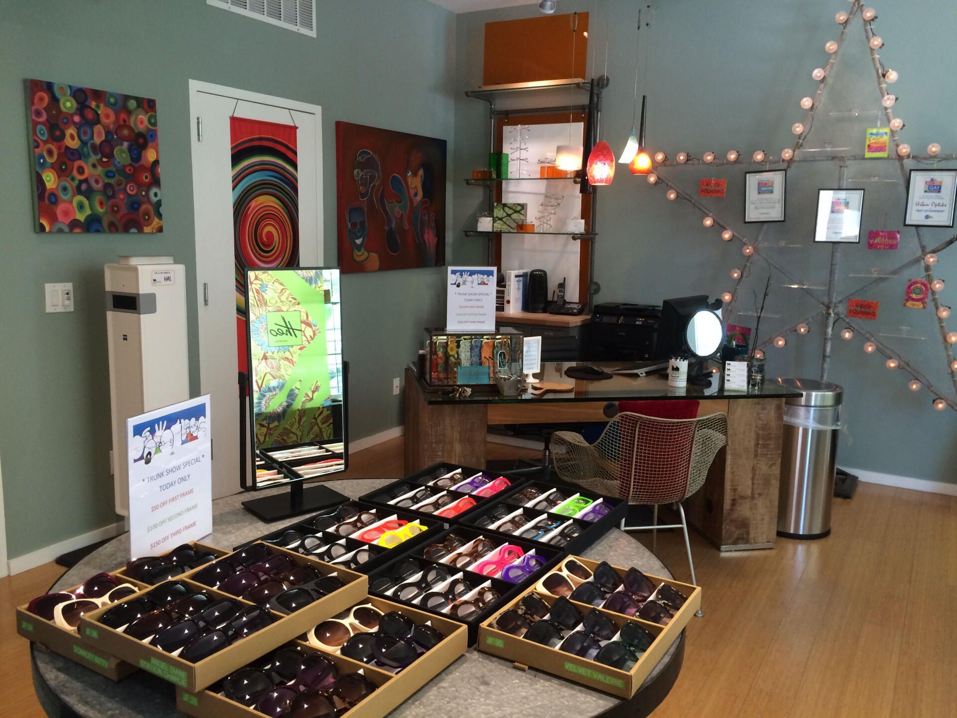 Many frames on display at 2016 Theo Trunk Show Event