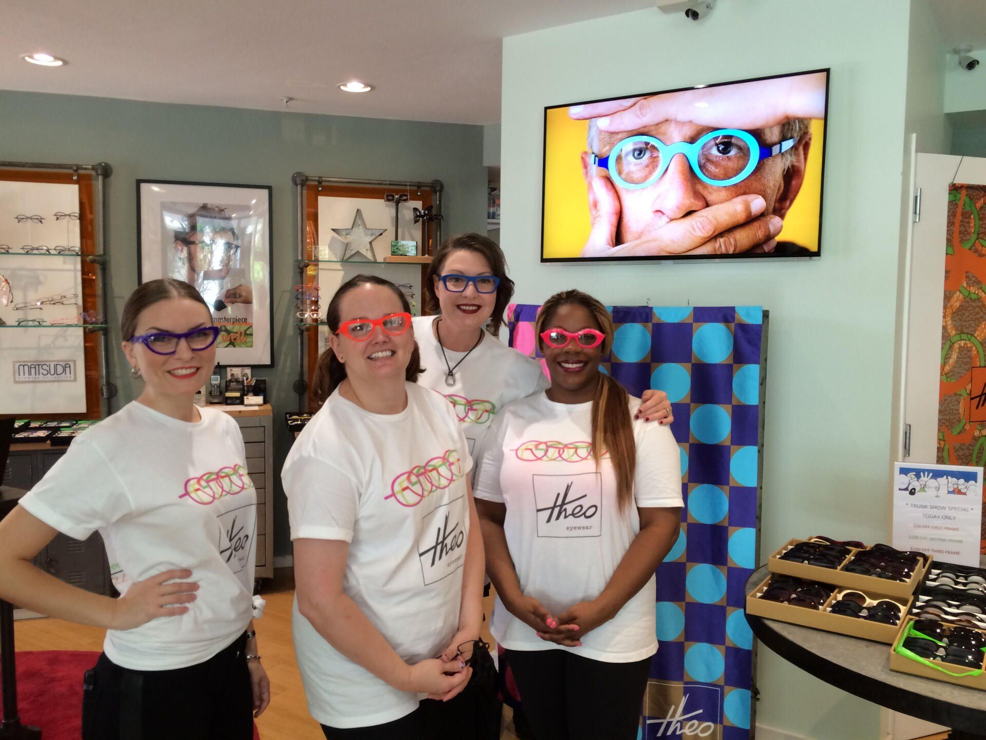 Staff of Urban Optiks Optometry at 2016 Theo Trunk Show Event