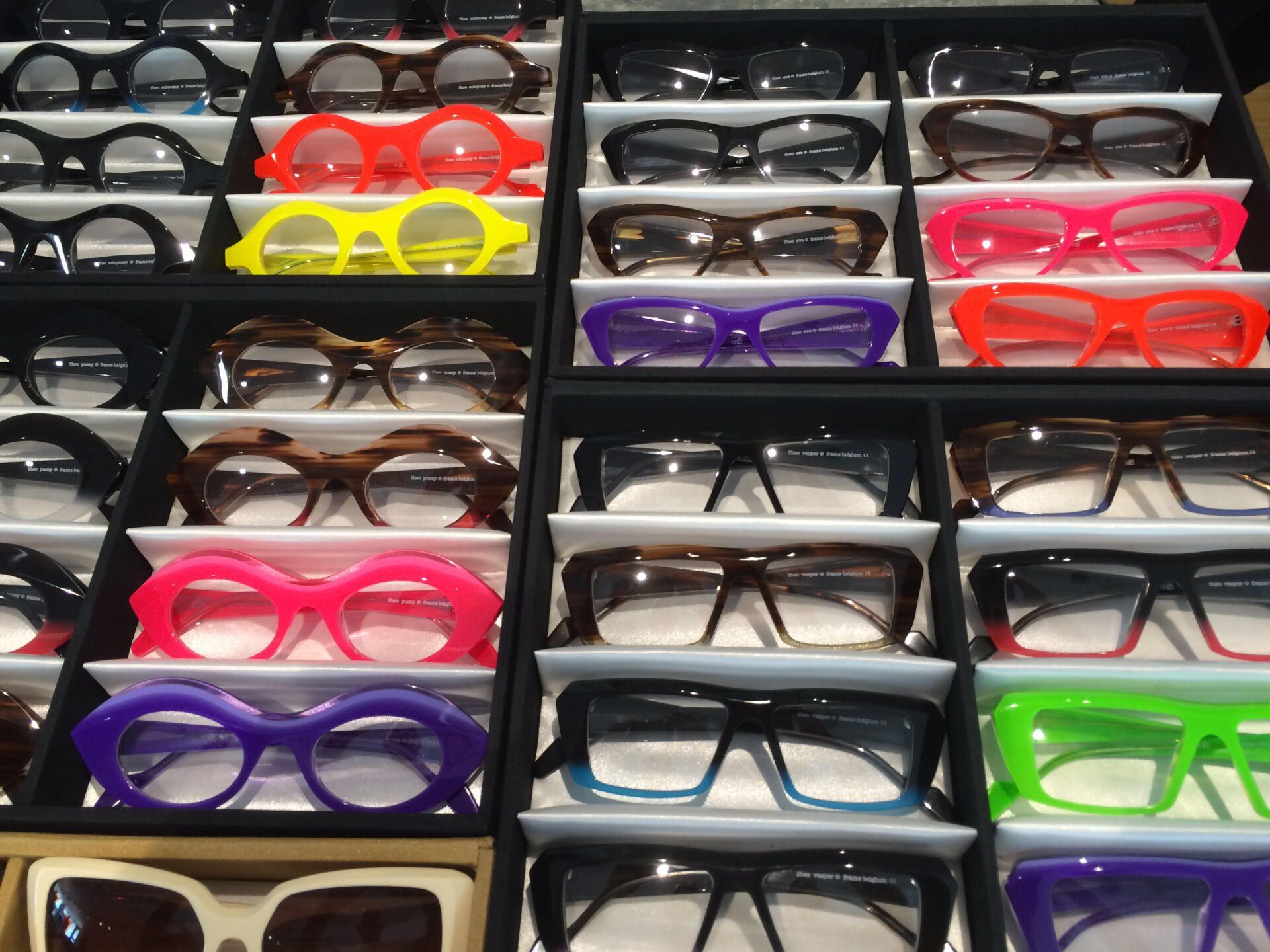 Colorful frames on display at 2016 Theo Trunk Show Event