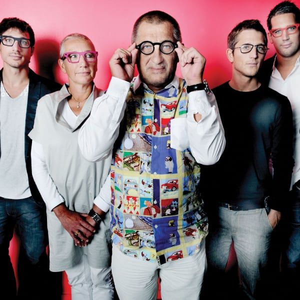 Designer Wim Somers and his family