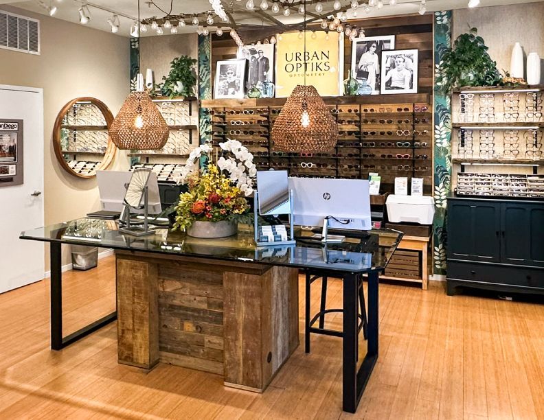 Interior view of Urban Optiks Optometry's boutique space
