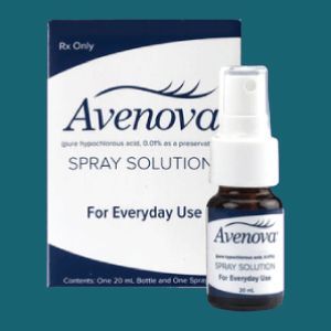 Product box with a solution spray bottle