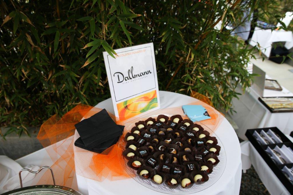 Platter of chocolates on table at Raise Your Glasses 2017 Event