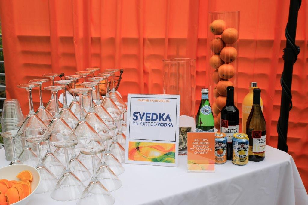 Svedka sign and martini glasses at Raise Your Glasses 2017 Event