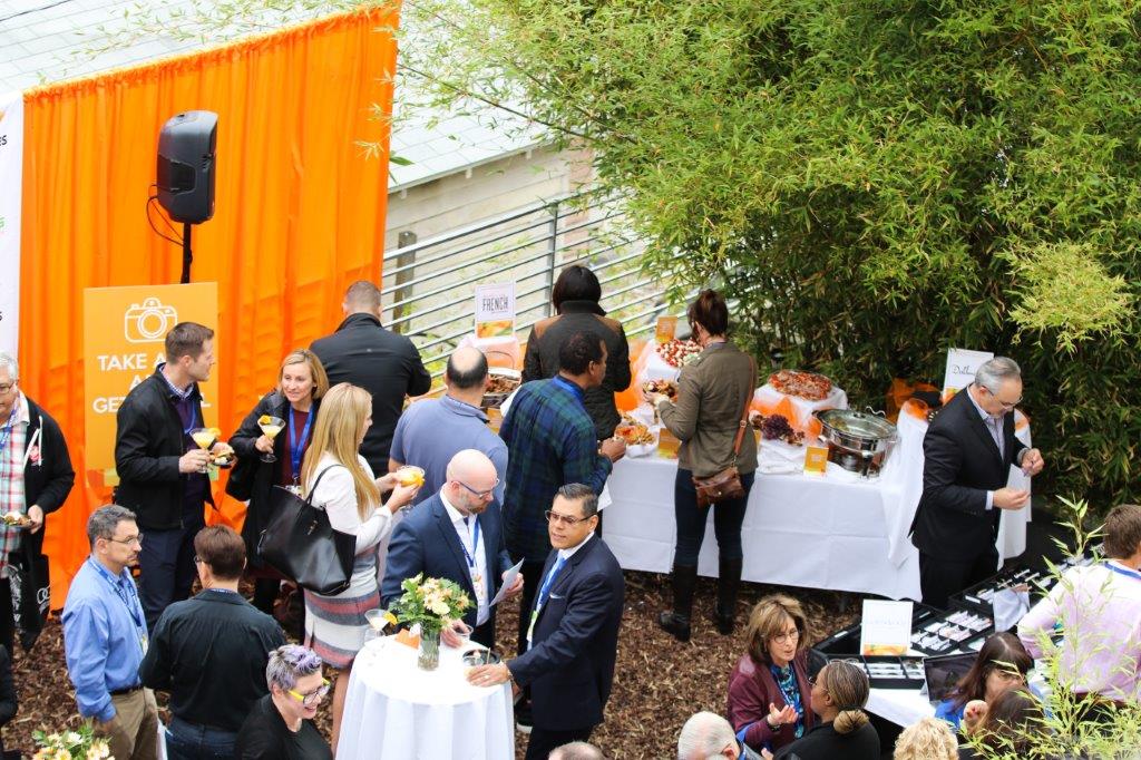 View from above of crowd at Raise Your Glasses 2017 Event