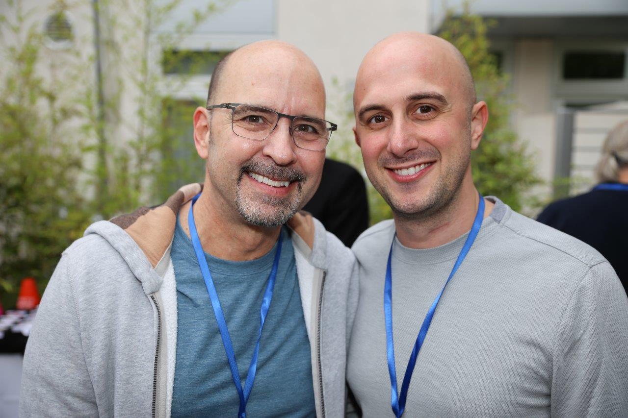 2 people smiling at Raise Your Glasses 2017