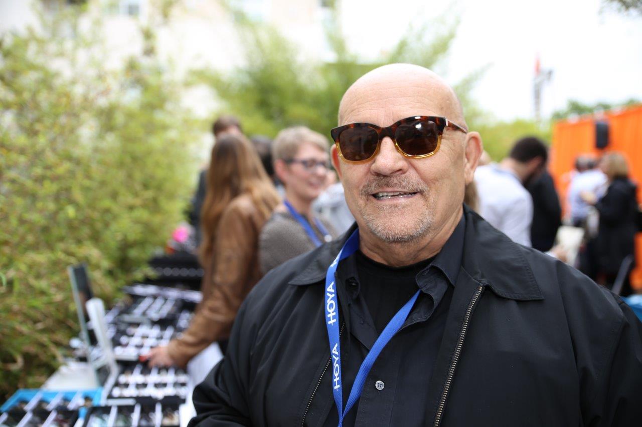 Man in black shirt wearing sunglasses at Raise Your Glasses 2017 at Urban Optiks Optometry