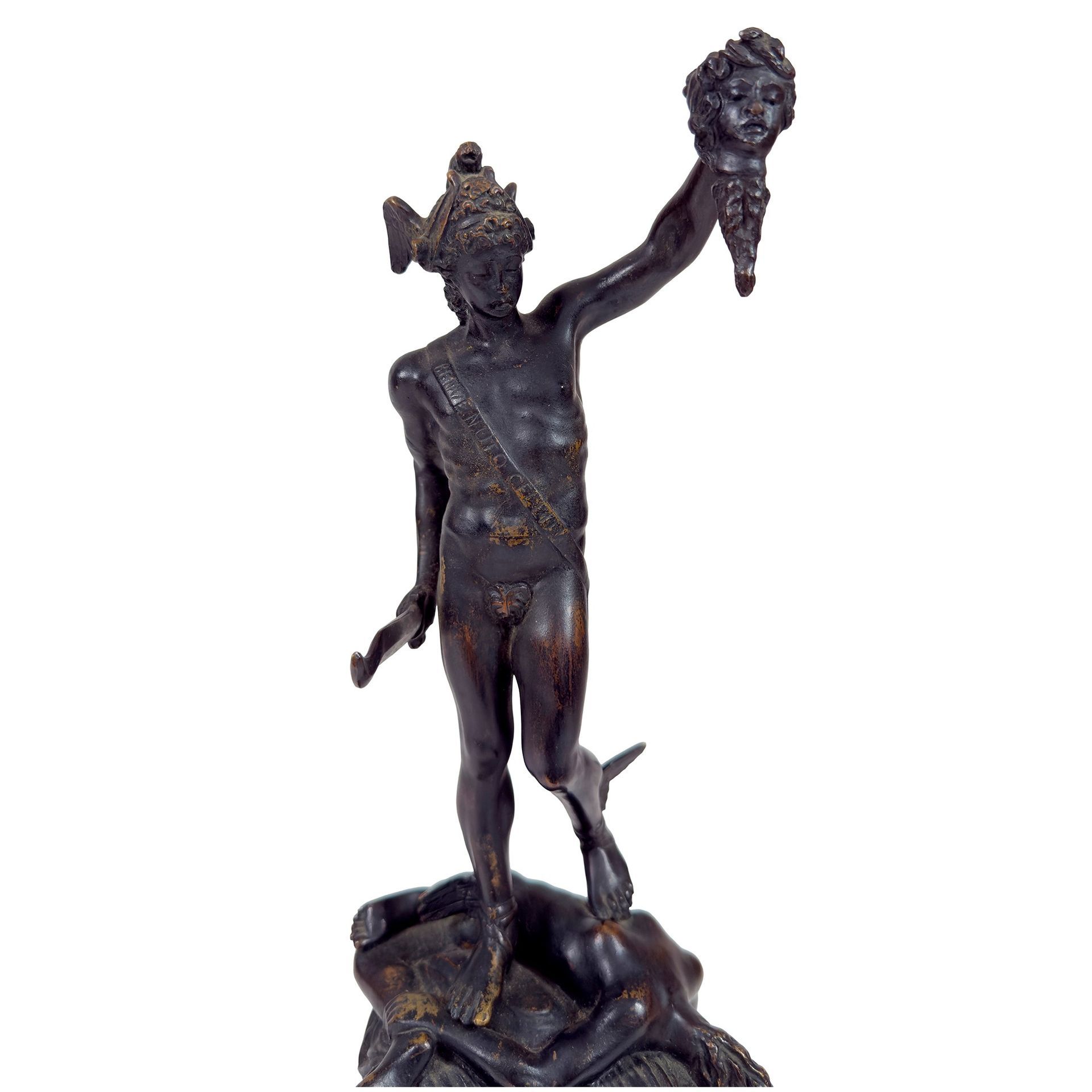 Perseo con la testa della Medusa, bronzo patinato, XIX secolo
