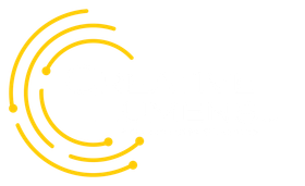Yellow curved lines with small circles, forming a