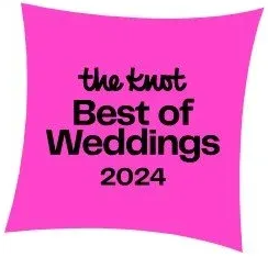 Pink square logo for The Knot's 