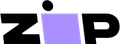 Stylized black and purple logo with a black dot above the center letter.