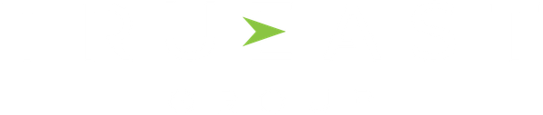 Small green arrow-shaped icon on a white background