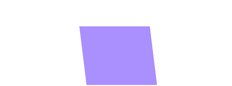 Purple skewed rectangle on a white background