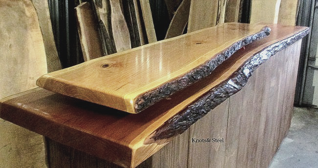 Cherry Wood for a bar top Live Edge wood slab for a bar top