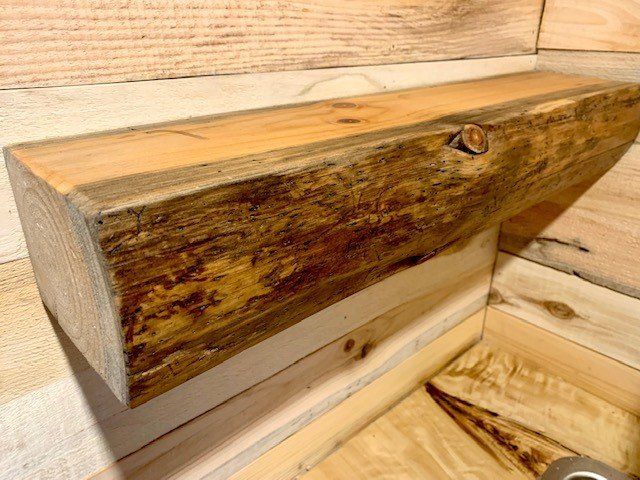 Reclaimed rustic floating shelves. Rustic floating shelves.