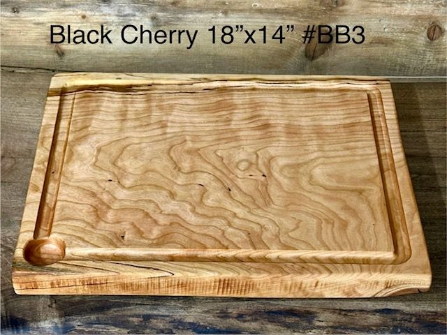 Cutting board. Black Cherry thick wood cutting board.