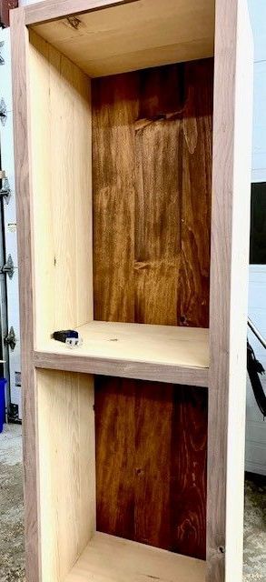 custom built wooden cabinet.