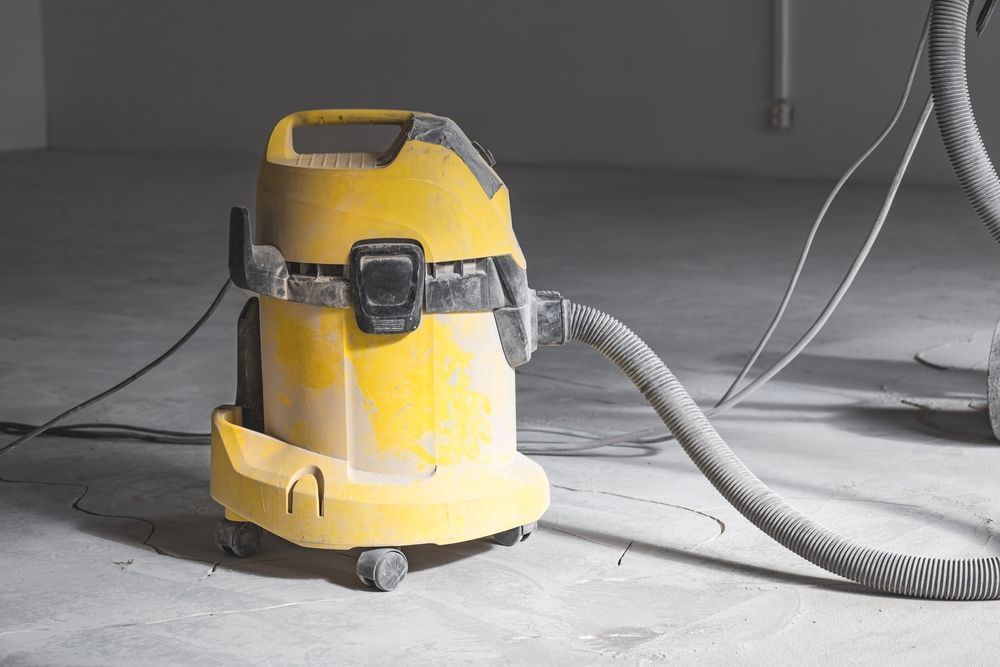 Yellow Shop Vacuum on A Dusty Floor — Restore All Qld in Kingaroy, QLD