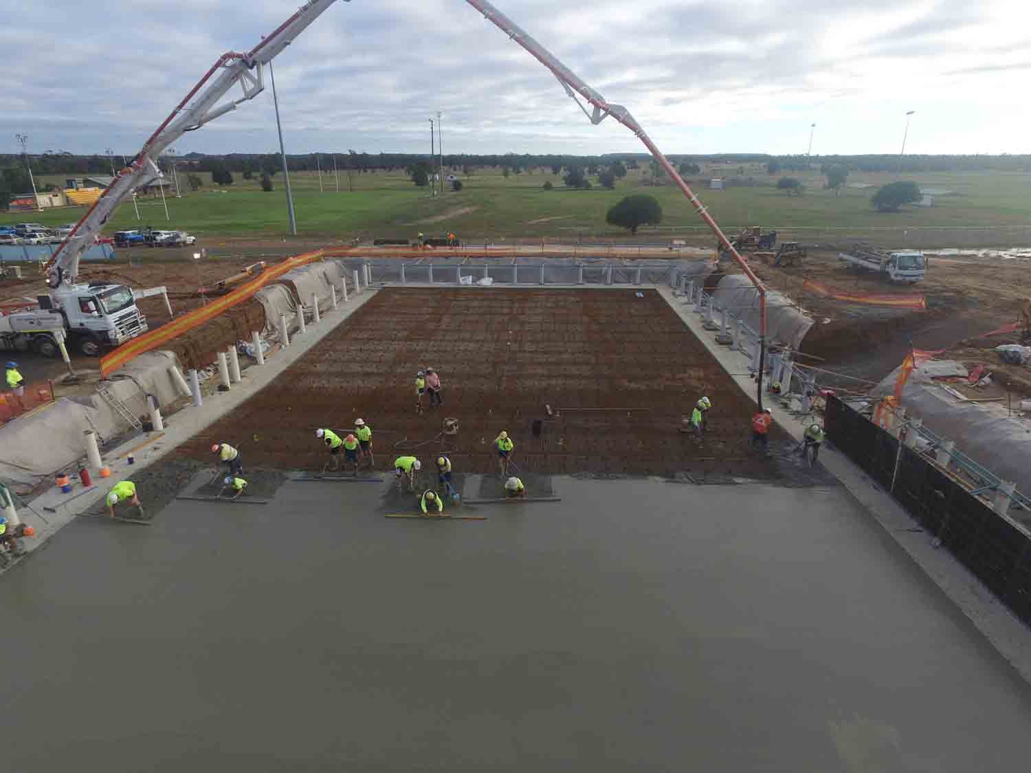 Concrete Pouring Into a Rectangular Foundation — Wieland Concreting in Rockhampton, QLD