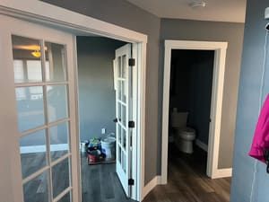 French doors and fresh paint