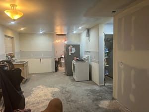 Laundry area under construction