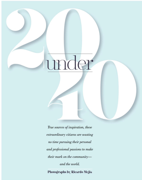 A poster with the number 20 under it
