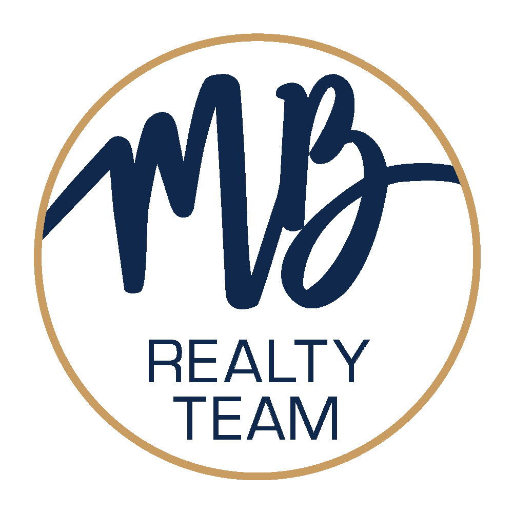 A logo featuring the navy blue stylized letters 