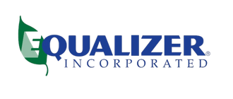 Equalizer Incorporated logo in blue and green text with a stylized green E