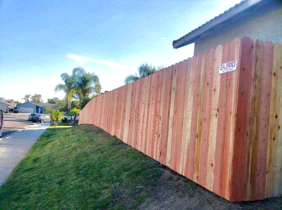 Plain Wood Fence In The Backyard — Riverside, CA — Elrod Fence Co