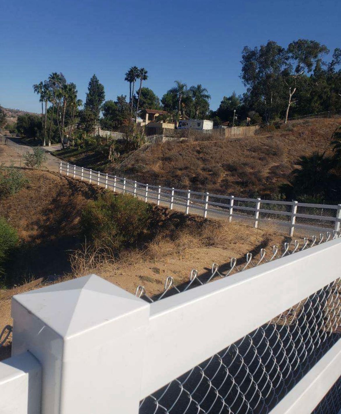 Three Rails White — Riverside, CA — Elrod Fence Co