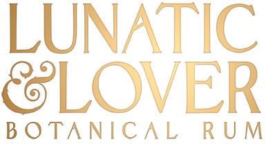 the logo for lunatic & clover botanical rum