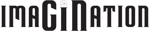 the word imagination is written in black letters on a white background .