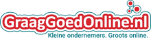 Een logo voor graag goedonline.nl wordt getoond op een witte achtergrond
