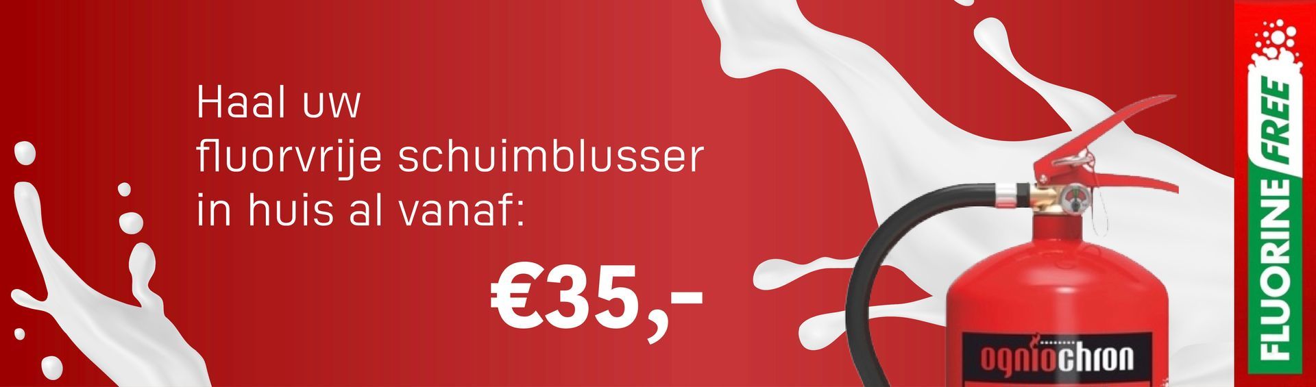Fluor vrije schuimblussers - Website banners aanbieding