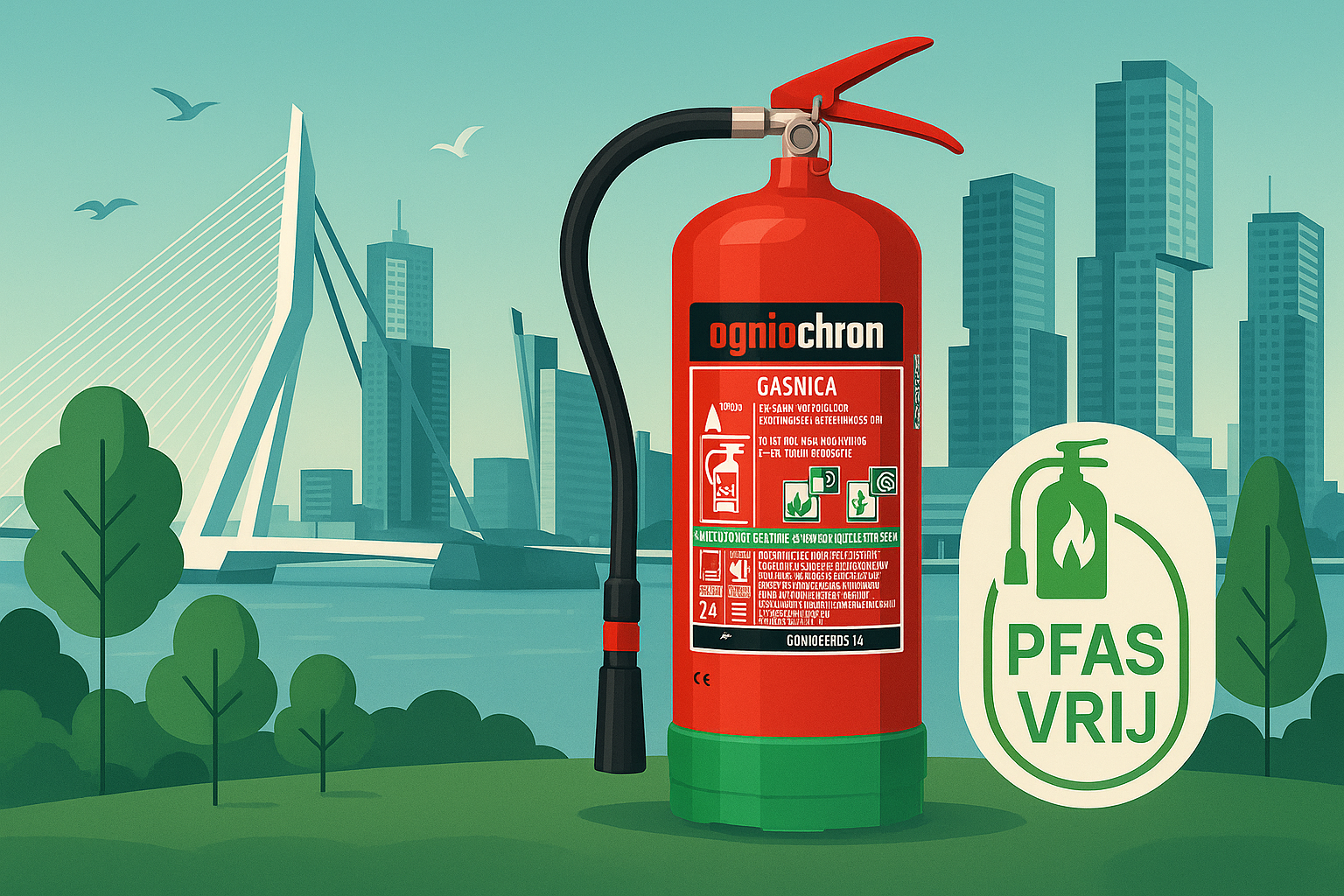 RH Brandbeveiliging voorziet Rotterdam van PFAS en fluorvrije brandblussers