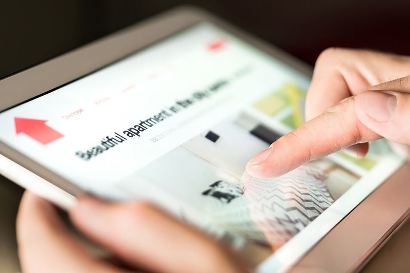 looking at short term rentals on an app