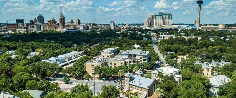 arial view of homes in San Antonio