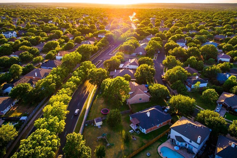arial view of homes in San Antonio