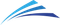 Abstract design of curved blue stripes.