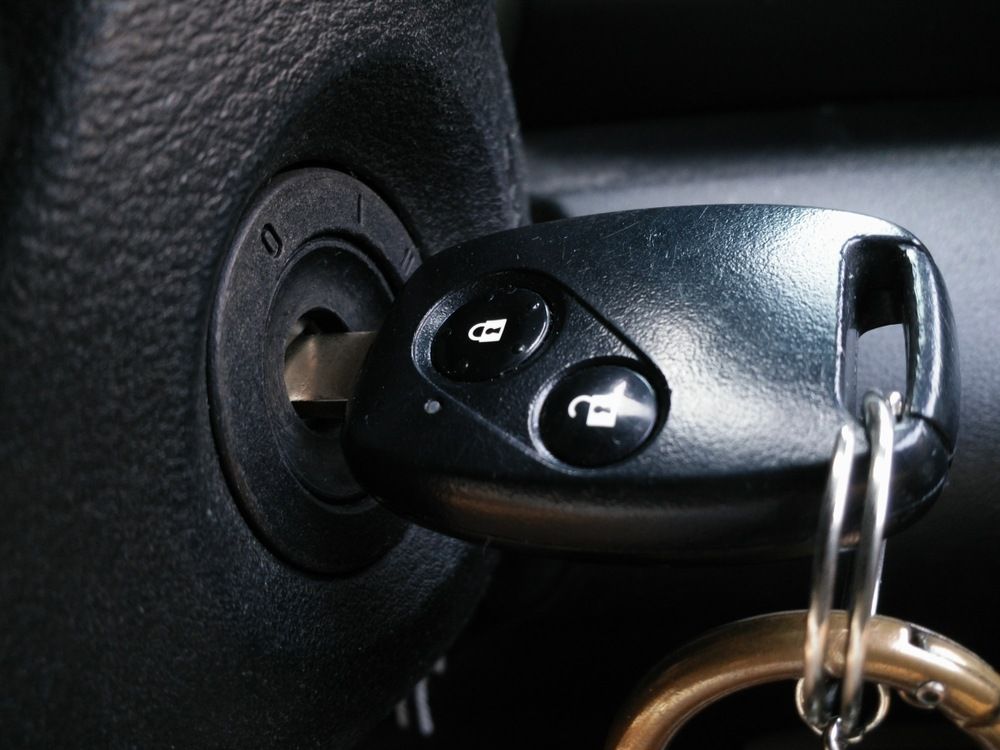 A Car Key That Has The Letter P On It — Barwon Locksmith & Security Doors in Grovedale, VIC