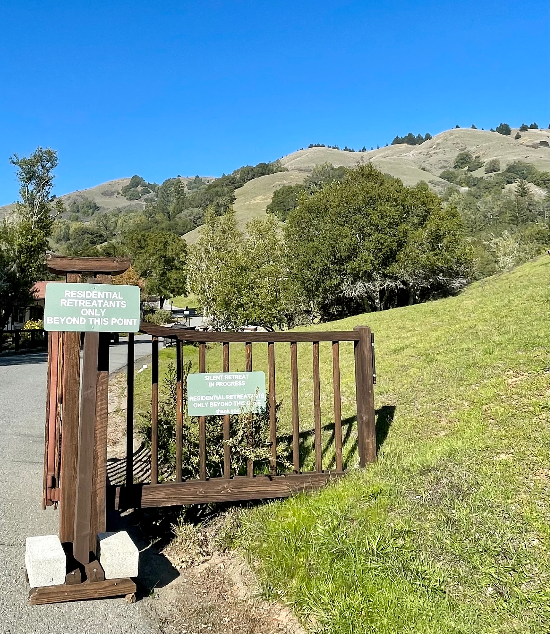 a silent retreat center entrance