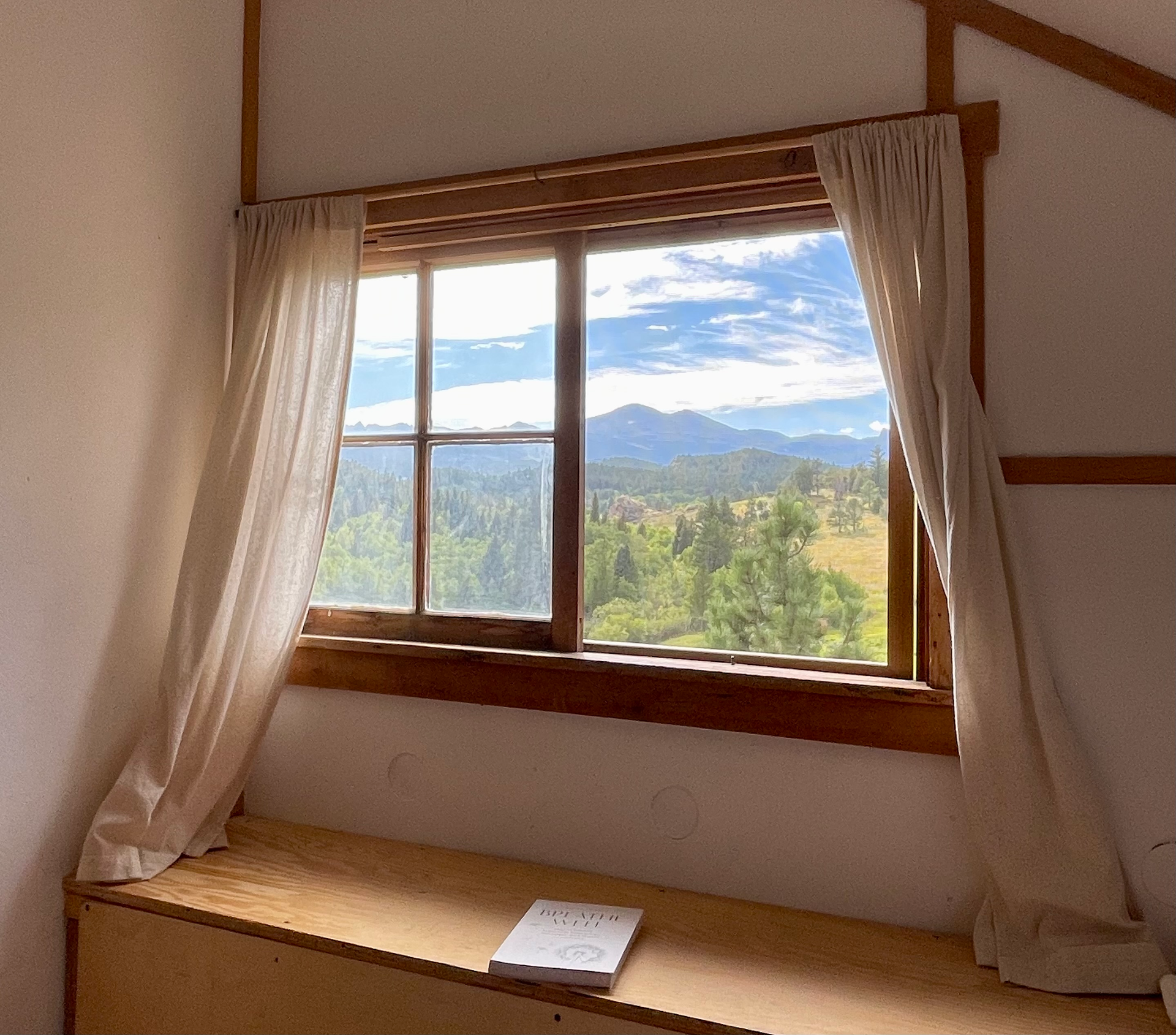 an open window looking outside