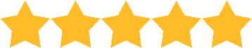 A row of yellow stars on a white background.